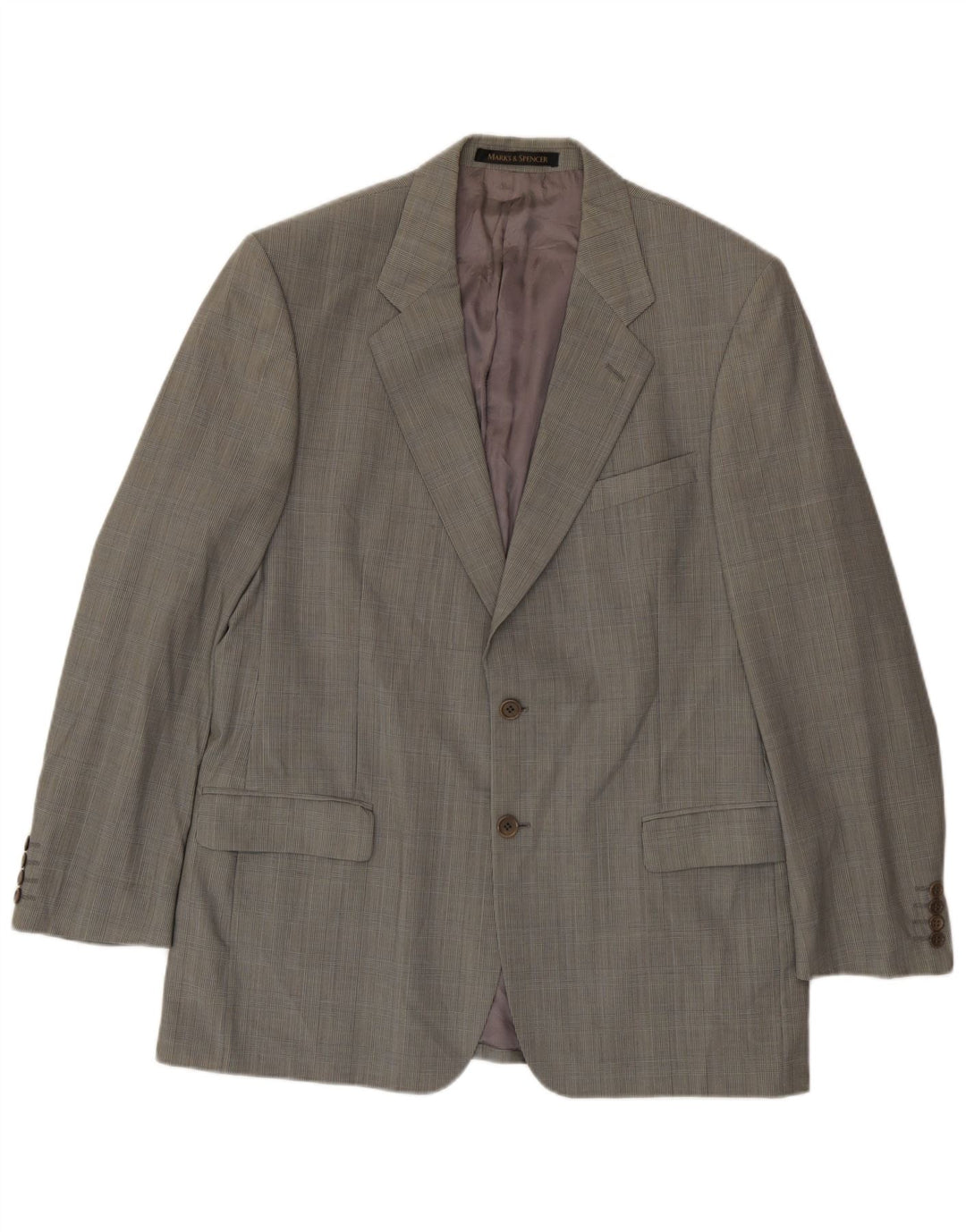 Marks & Spencer Herre 2-knaps blazerjakke UK 42 Large Green Houndstooth
