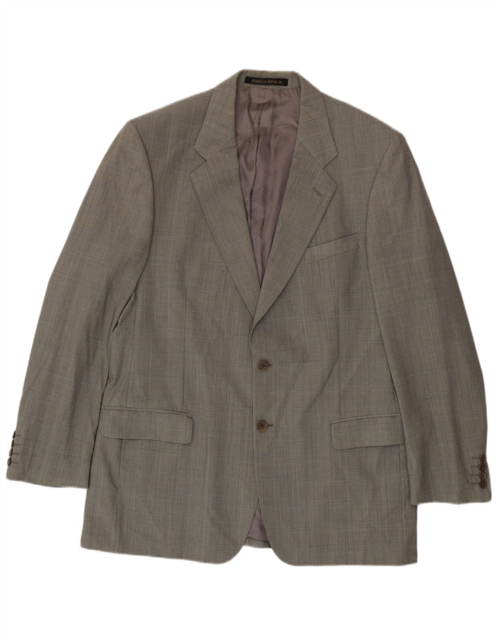 Marks & Spencer Herre 2-knaps blazerjakke UK 42 Large Green Houndstooth