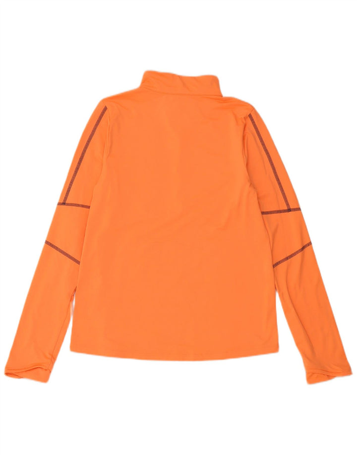 Under Armour Herre Zip Neck Pullover Træningsdragt Top Lille Orange Polyester