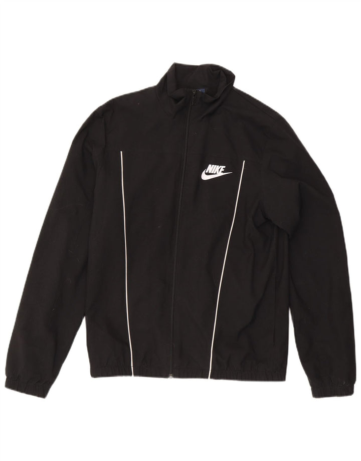Nike træningsdragt til mænd, topjakke mellem sort stribet polyester