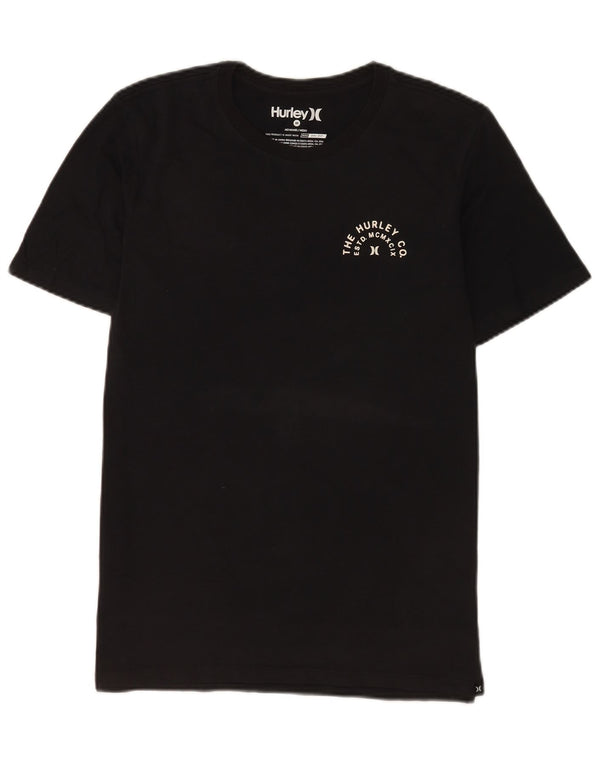 Hurley Mens Graphic T-Shirt Top Medium Black Cotton
