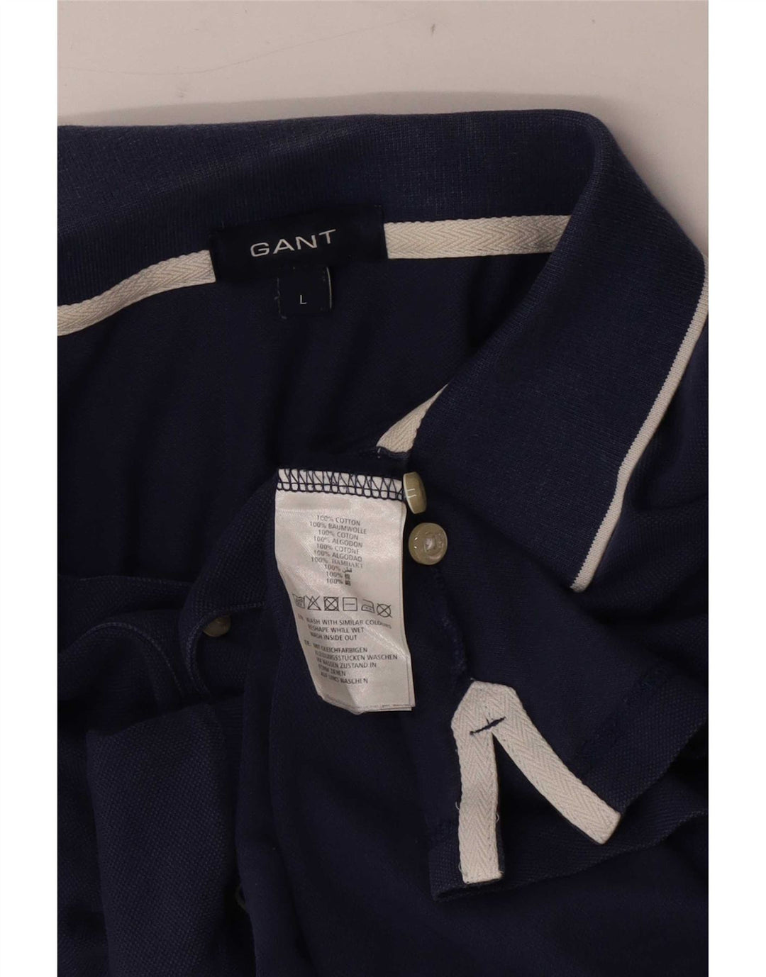 Gant Polo Shirt til mænd Stor marineblå bomuld