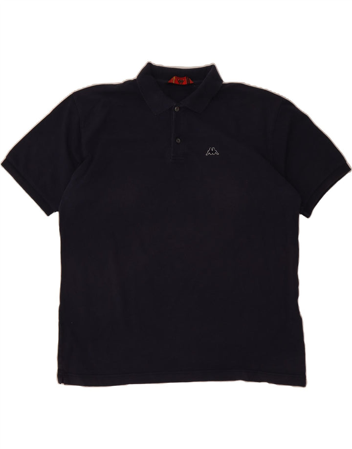 KAPPA Mens Polo Shirt 2XL Navy Blue Cotton Vintage Kappa and Second-Hand Kappa from Messina Hembry 