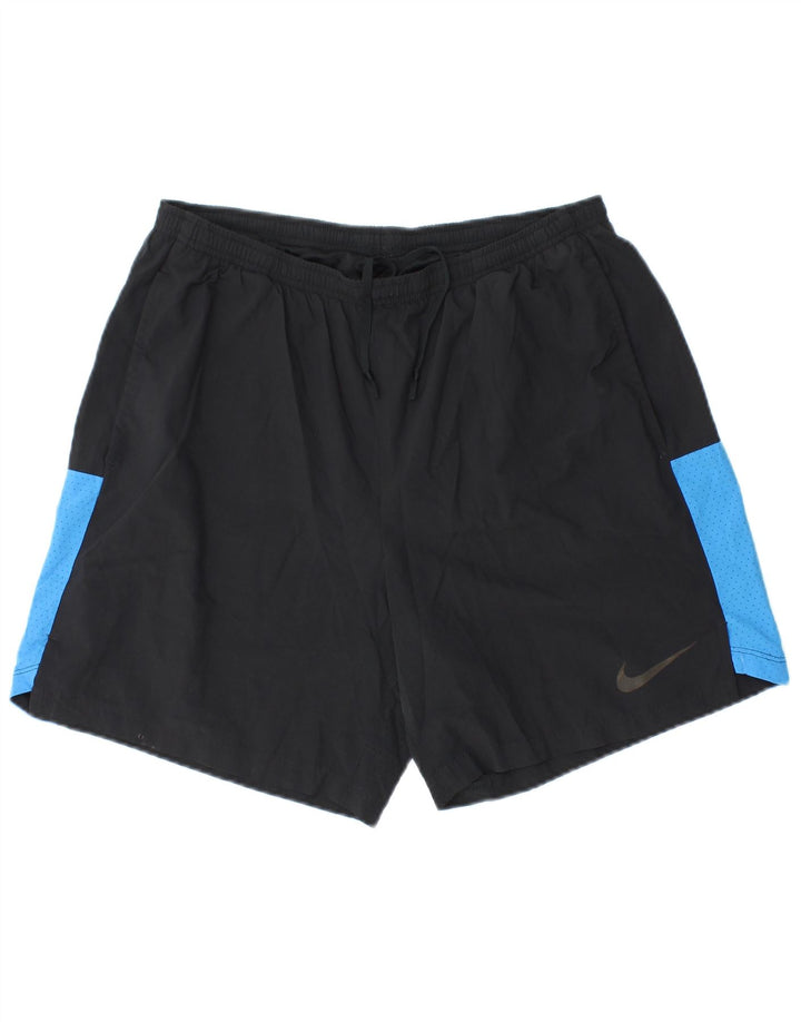 Nike Herre Dri Fit sportsshorts store sorte Colourblock Polyester