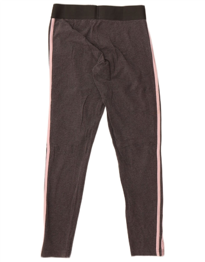 Adidas Dame Leggings UK 12 Medium Grey Bomuld
