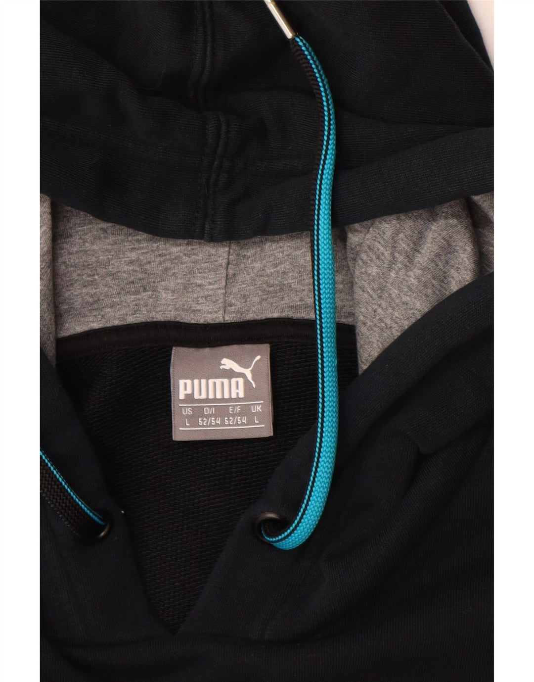 PUMA Grafisk hættetrøje til mænd Stor Sort Colourblock Bomuld