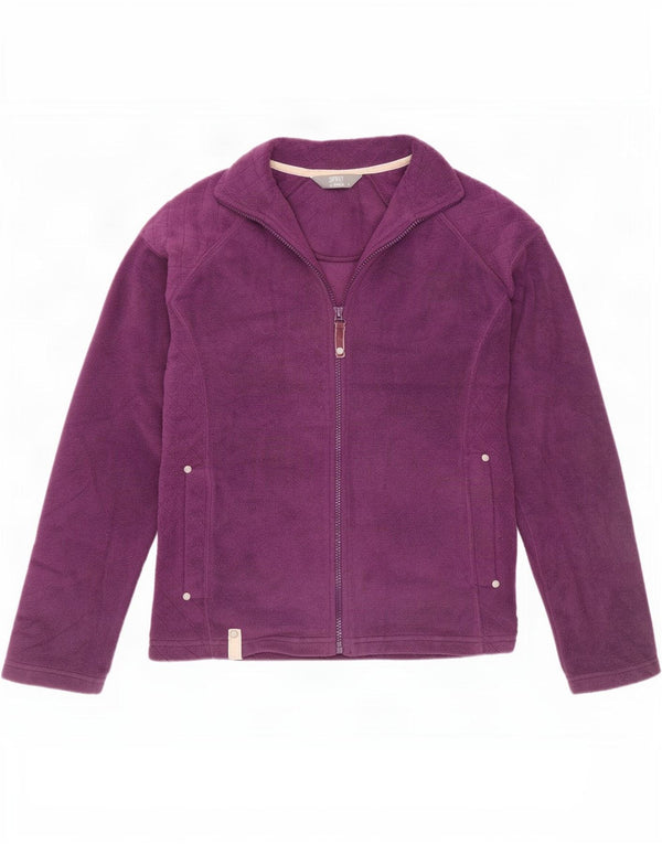 M&Co Womens Fleece Jacket UK 12 Medium Purple Polyester