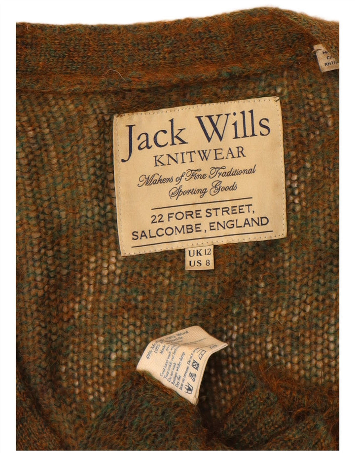 Jack Wills Dame Oversized Cardigan Sweater UK 12 Medium Khaki Flecked