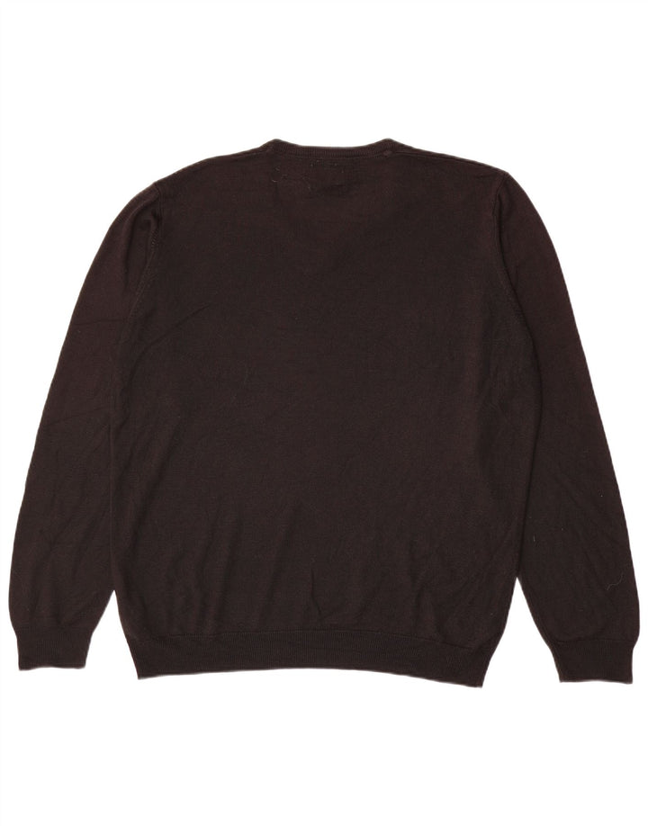 Marks & Spencer Herre V-hals sweater XL Sort Akryl