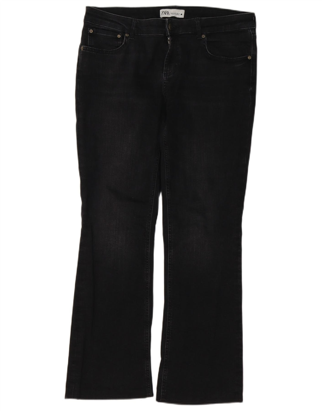 Zara Dame Bootcut Jeans EU 42 Large W32 L29 Sort