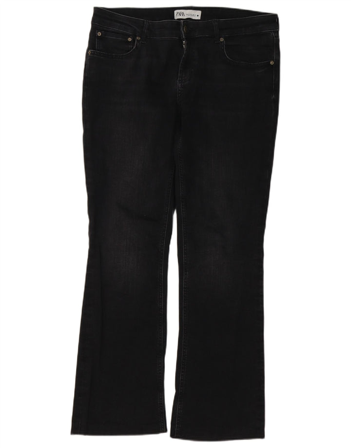Zara Dame Bootcut Jeans EU 42 Large W32 L29 Sort