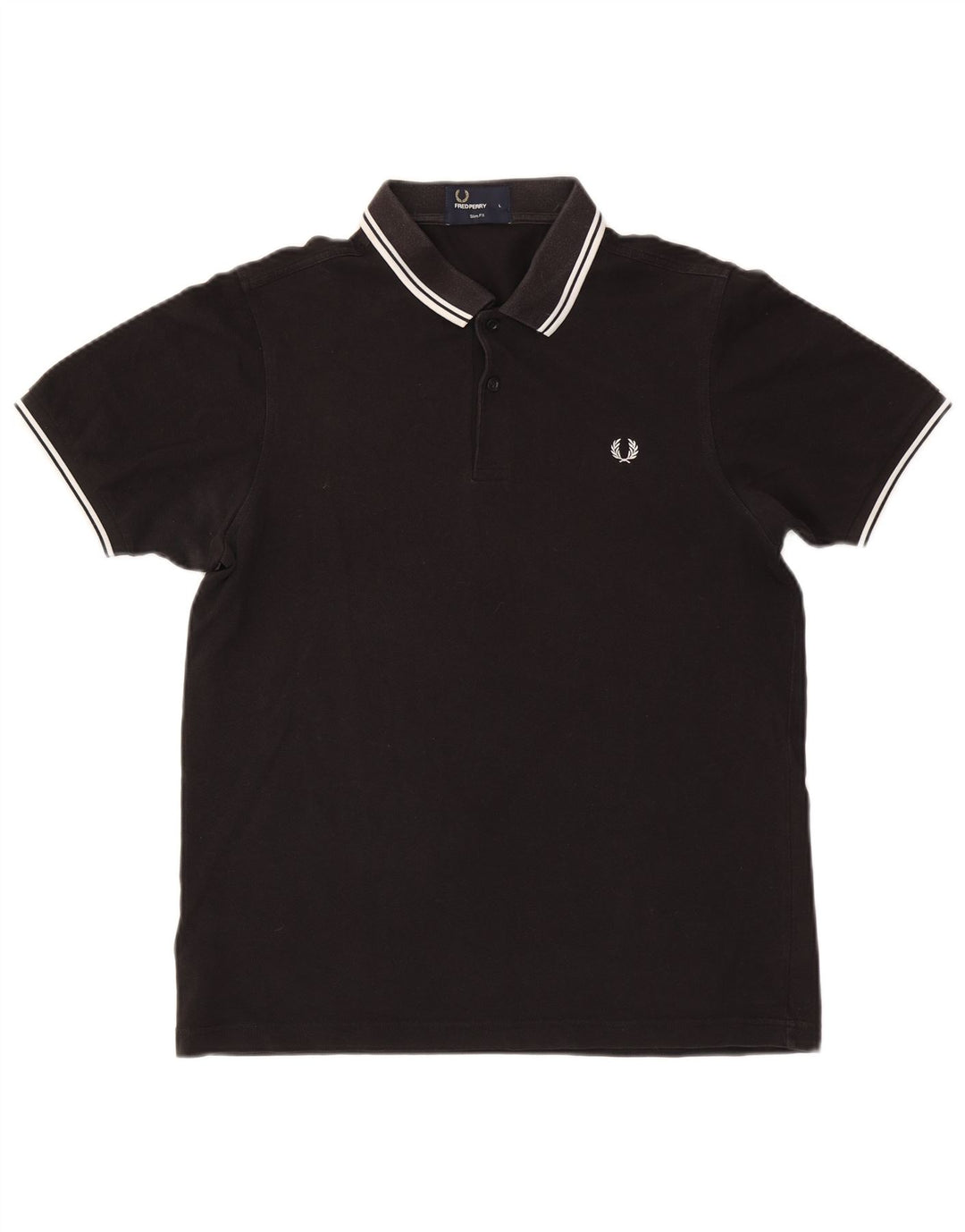 Fred Perry Herre Slim Fit Polo Shirt Stor sort bomuld