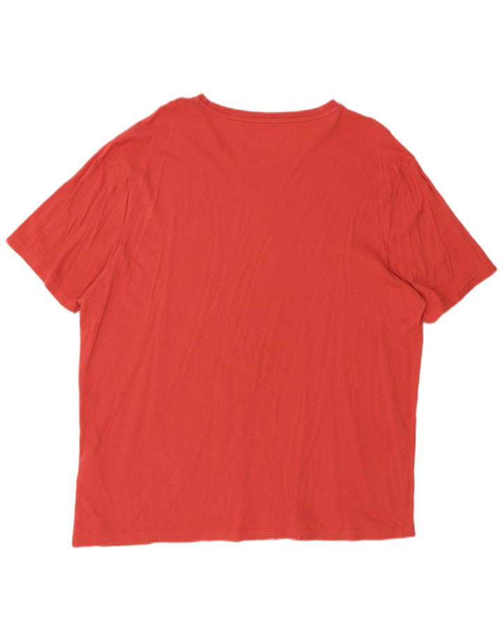 BÆNK Dame T-Shirt Top UK 20 2XL Rød Bomuld