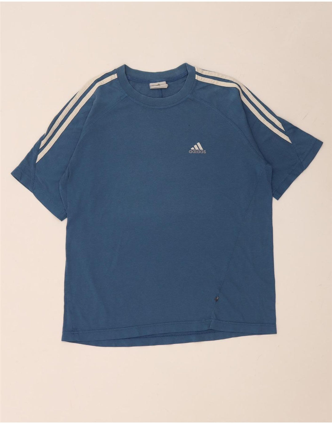 Adidas herre T-shirt top lille blå bomuld