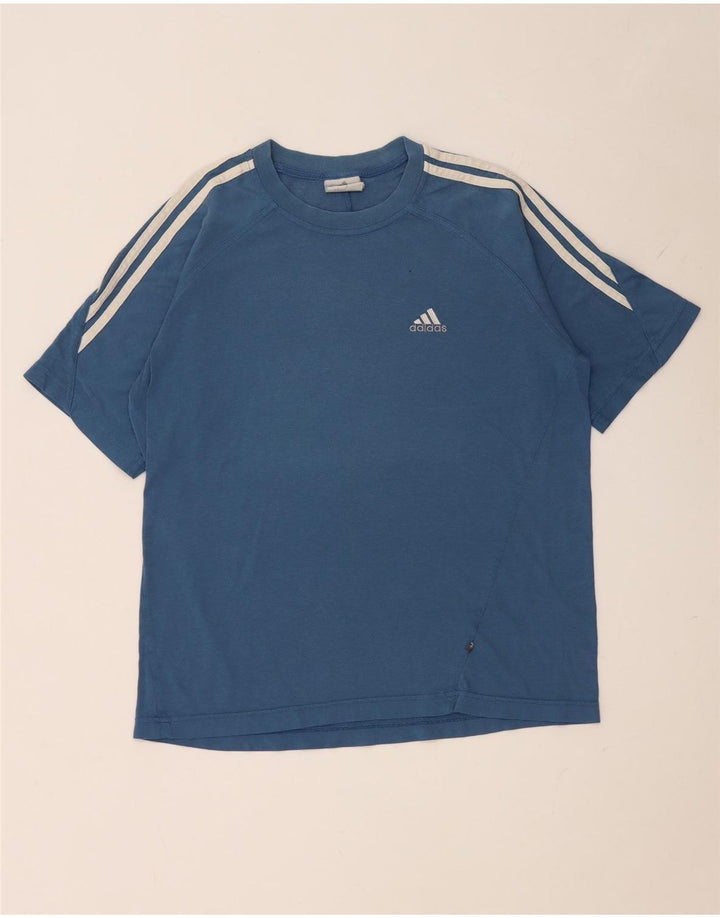 Adidas herre T-shirt top lille blå bomuld