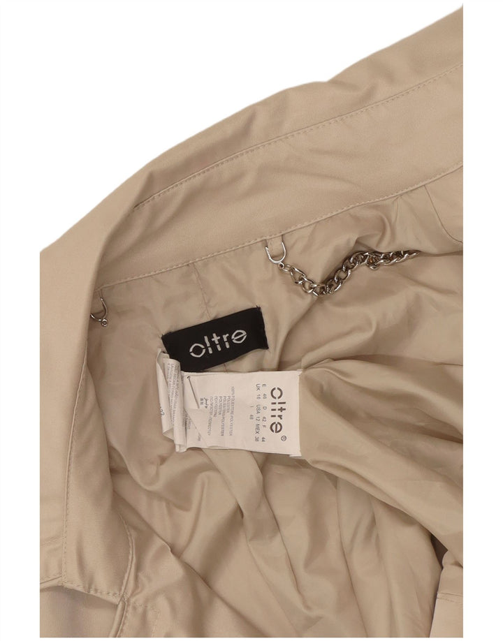 oltre Kvinder Trench Coat med bælte UK 16 Large Beige Polyester