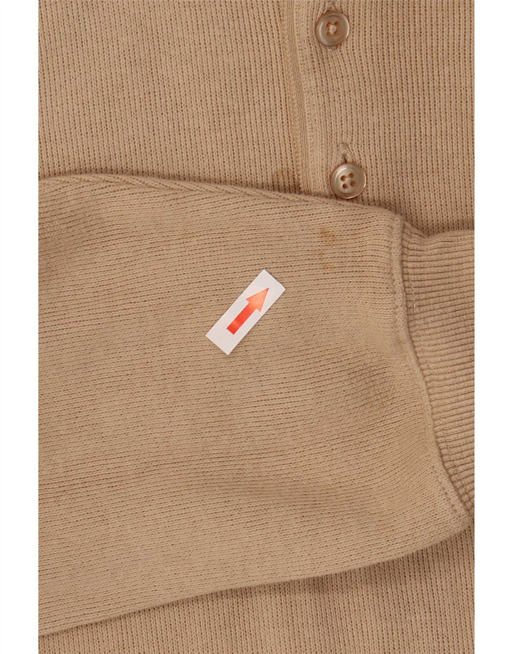 Gant Herre Polo Neck Jumper Sweater Stor Beige Bomuld