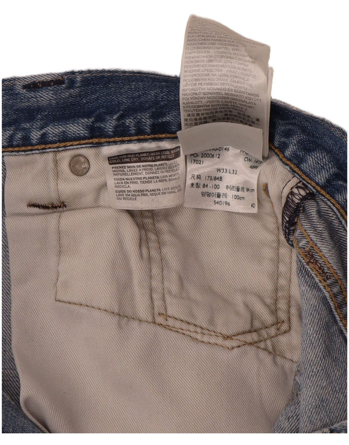 Levi's Herre 504 lige jeans W33 L32 blå bomuld