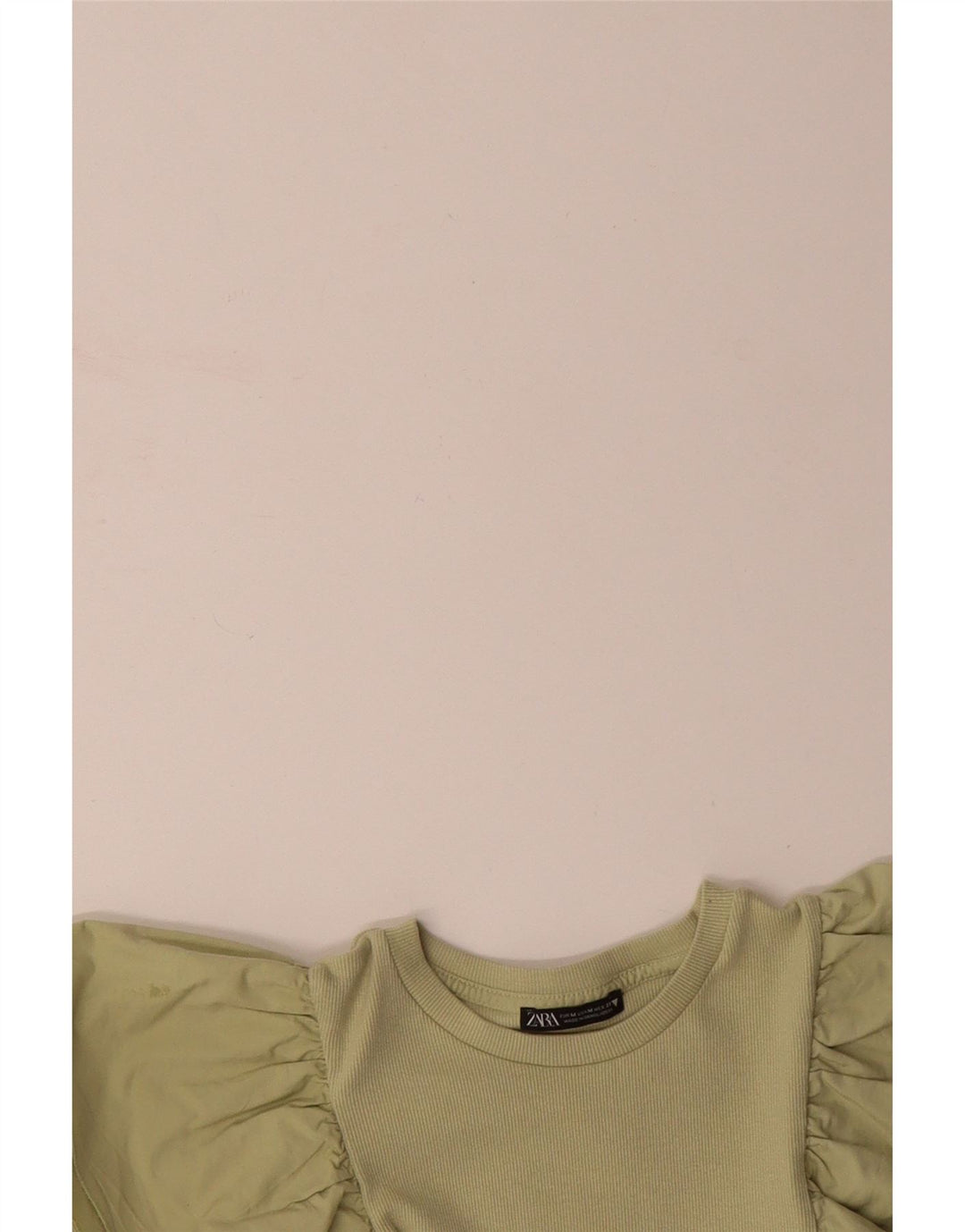 ZARA Womens Short Sleeve Bodysuit UK 12 Medium Khaki