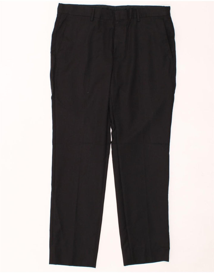 HUGO BOSS Mens Slim Cropped Trousers IT 48 Medium W32 L23 Black Vintage Hugo Boss and Second-Hand Hugo Boss from Messina Hembry 