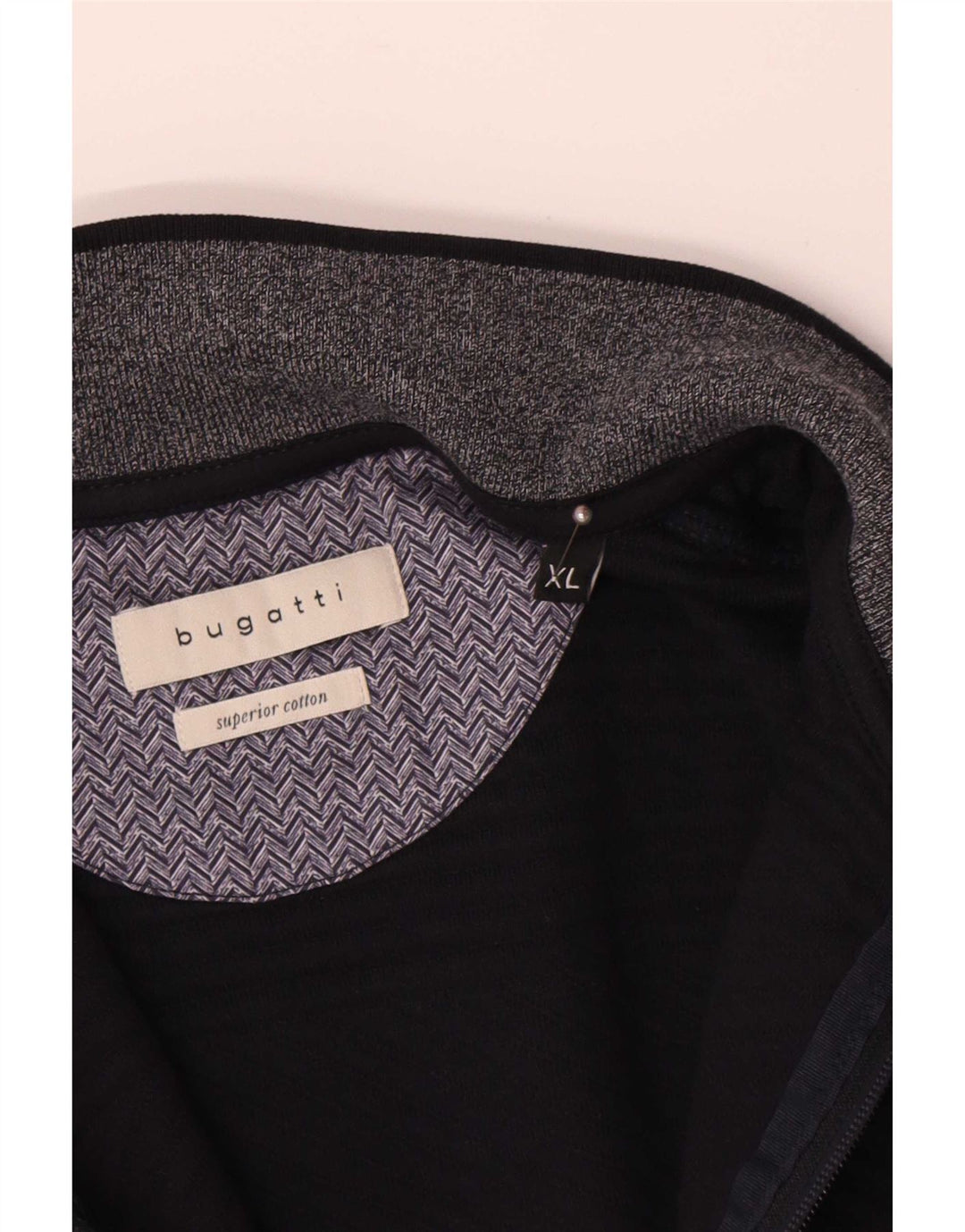 Bugatti herre cardigan sweater XL marineblå bomuld