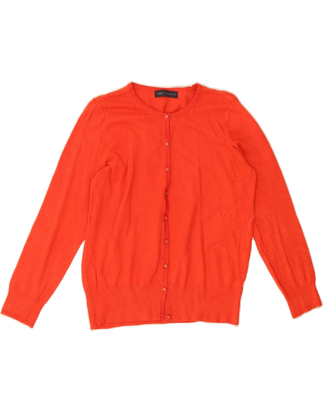 MARKS & SPENCER Womens Cardigan Sweater UK 14 Medium Red Vintage Marks & Spencer and Second-Hand Marks & Spencer from Messina Hembry 