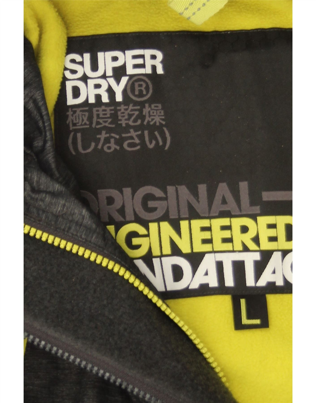 Superdry Windattacker vindjakke med hætte til mænd UK 40 Stor grå nylon