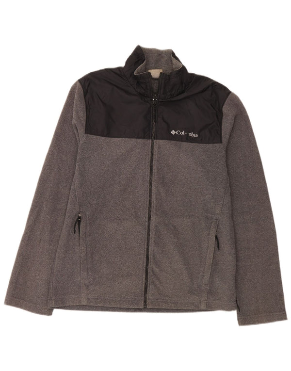 Columbia Herre fleecejakke UK 38 Medium Grey Colourblock Polyester