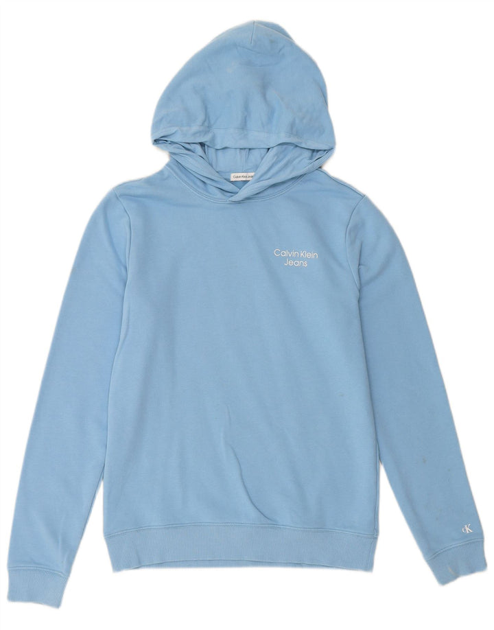 CALVIN KLEIN JEANS Hættetrøje til drenge 15-16 år blå bomuld