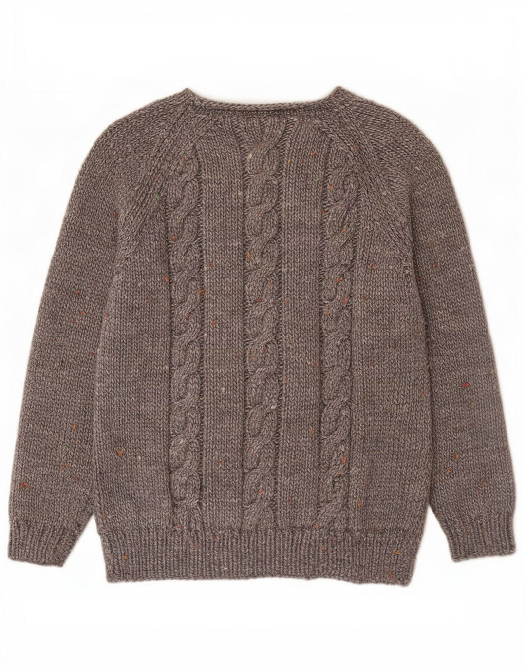 Vintage Herre Boat Neck Jumper Sweater Small Grey Flecked