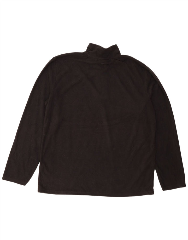 Mountain Warehouse Herre Zip Neck Fleece Jumper XL Sort Polyester