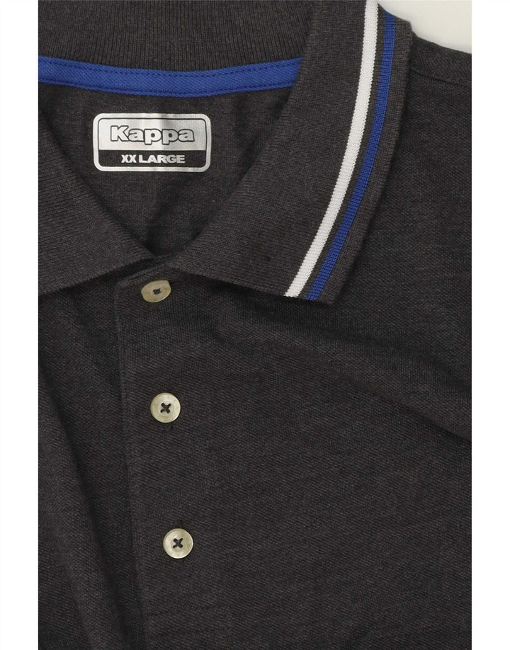 Kappa Polo Shirt til mænd 2XL Gråstribet