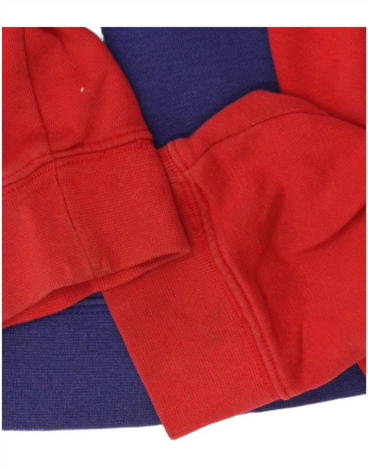 NIKE grafisk hættetrøje med lynlås til drenge 12-13 år stor rød farveblok