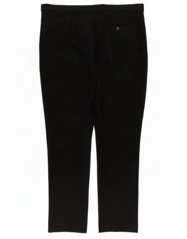 Marks & Spencer Herre Regular Fit Suit Bukser W38 L29 Sort Polyester
