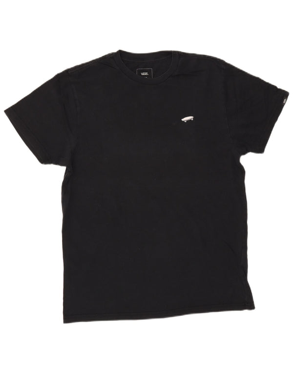 Vans Herre Custom Fit T-Shirt Top Medium Sort Bomuld