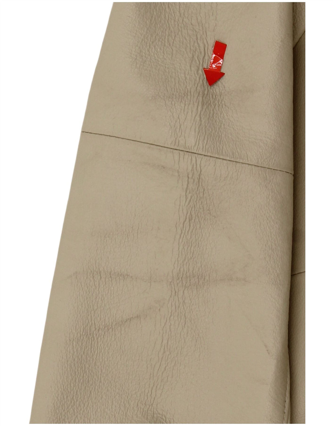 Vintage læderfrakke til kvinder UK 12 Medium Beige Læder