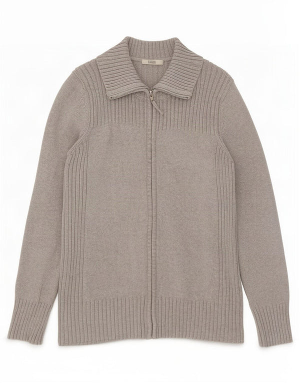 Marks & Spencer Dame Cardigan Sweater UK 16 Stor Grå Bomuld