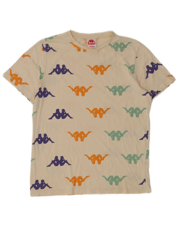 Kappa Herre Grafisk T-Shirt Top Medium White