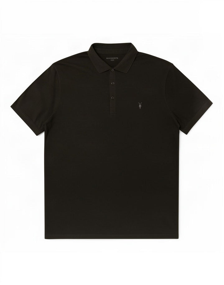 All Saints Herre Polo Shirt Stor Khaki Bomuld