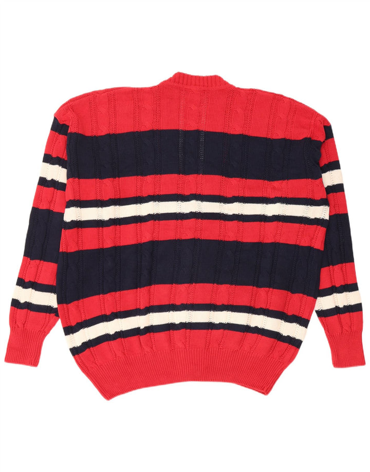 Trussardi Herre Cardigan Sweater IT 50 Medium Navy Blue Colourblock