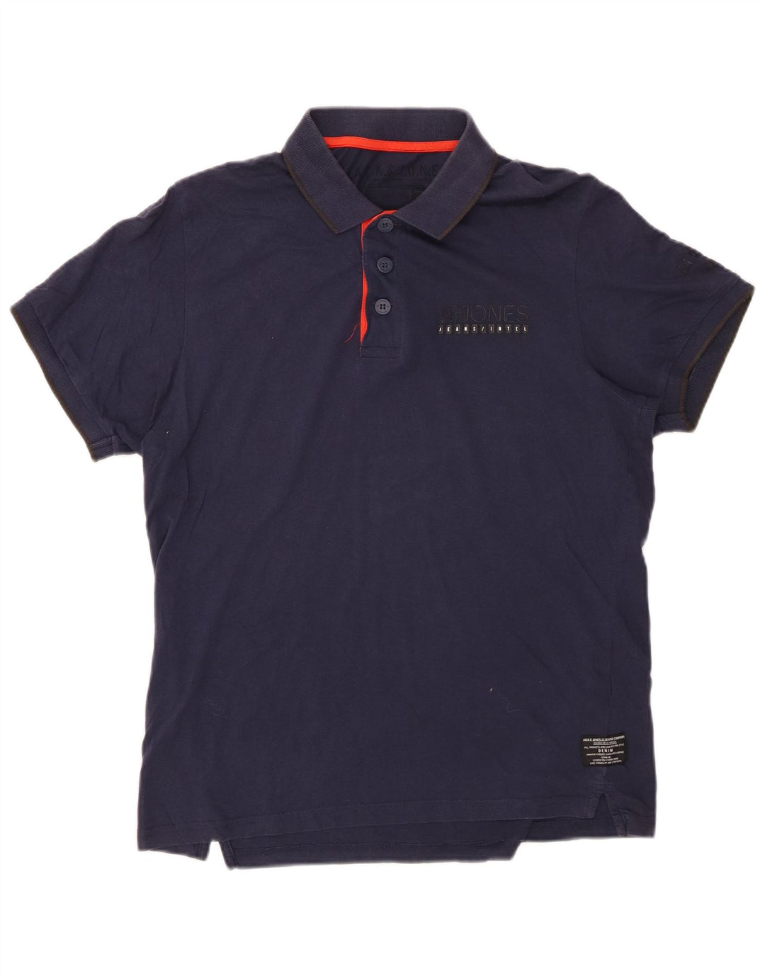 JACK & JONES Poloskjorte til mænd Stor marineblå bomuld