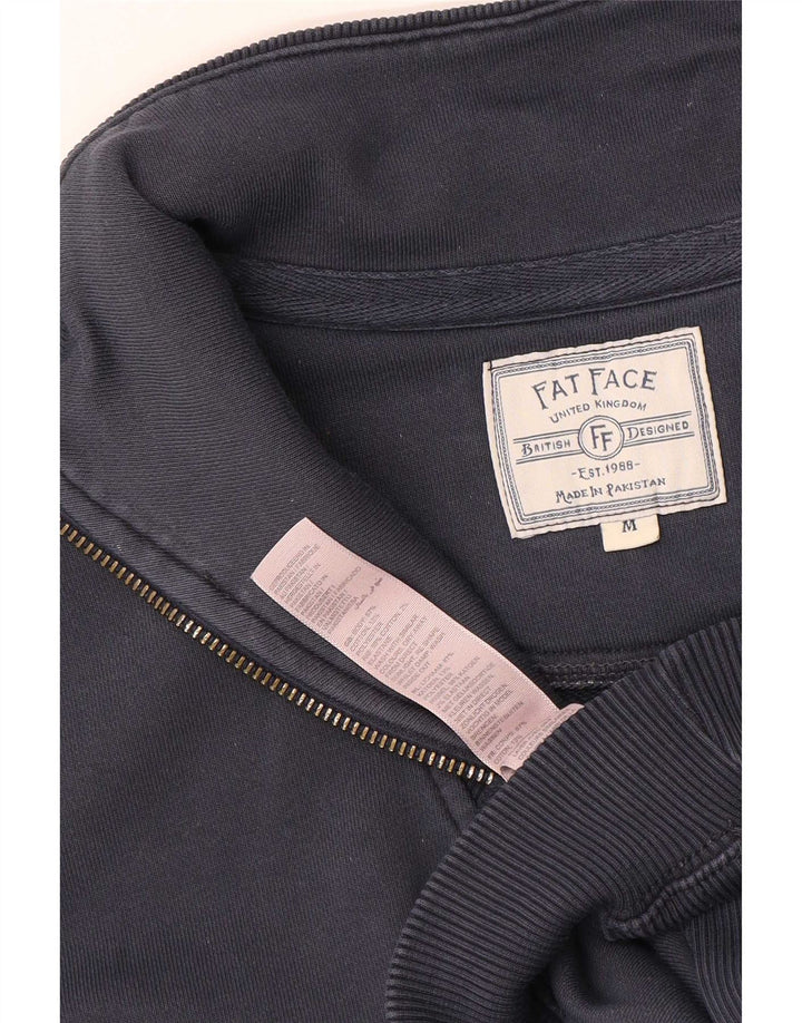 Fat Face Herre Zip Neck Sweatshirt Jumper Medium Navy Blue
