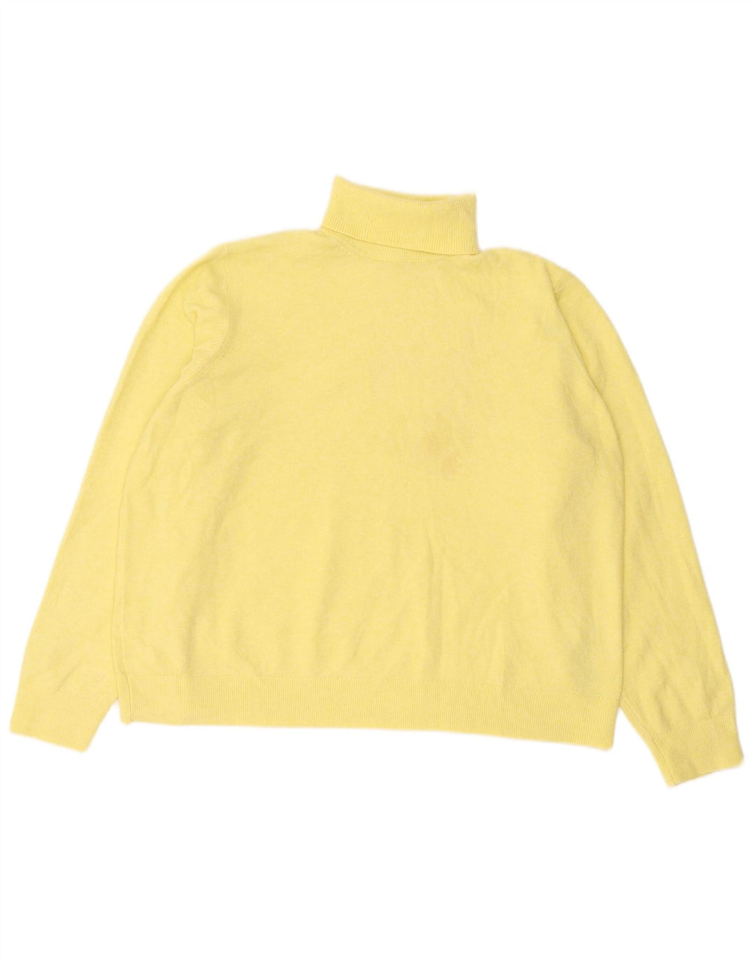 Marks & Spencer dametrøjetrøje med rullehals UK 18 XL Gul polyester