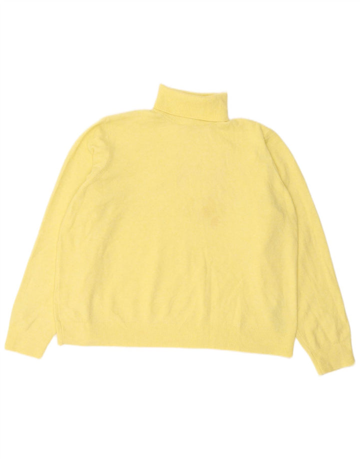 Marks & Spencer dametrøjetrøje med rullehals UK 18 XL Gul polyester