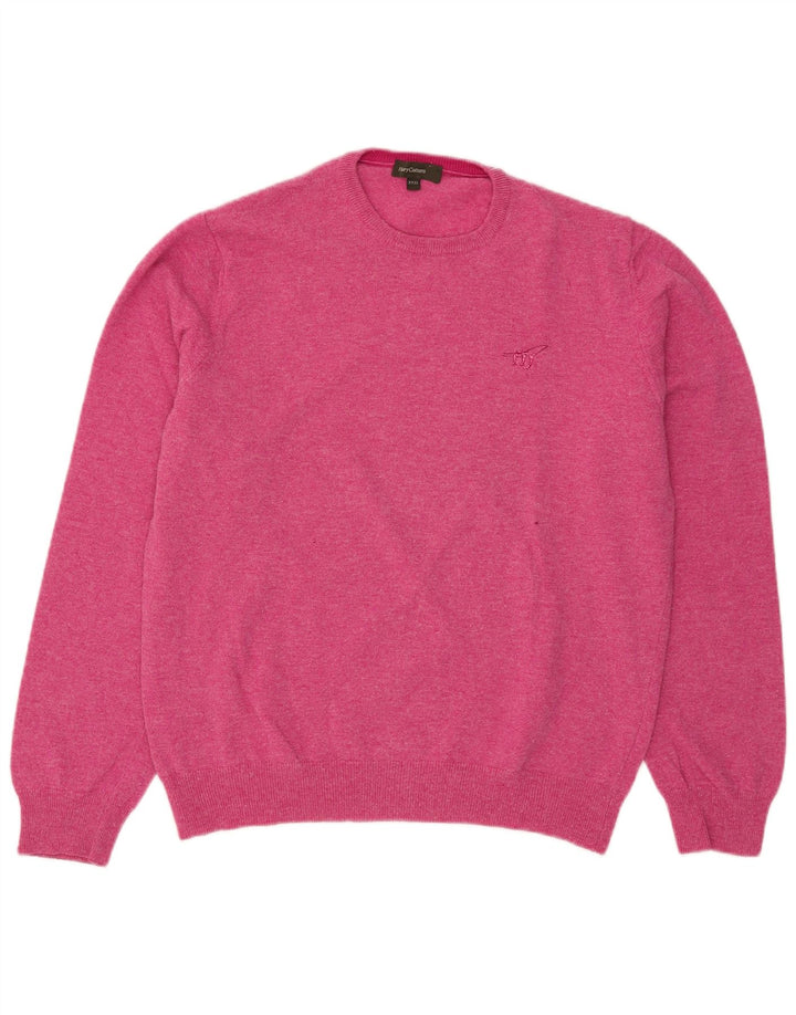 Henry Cottons Herre Crew Neck Jumper Sweater 3XL Pink Uld
