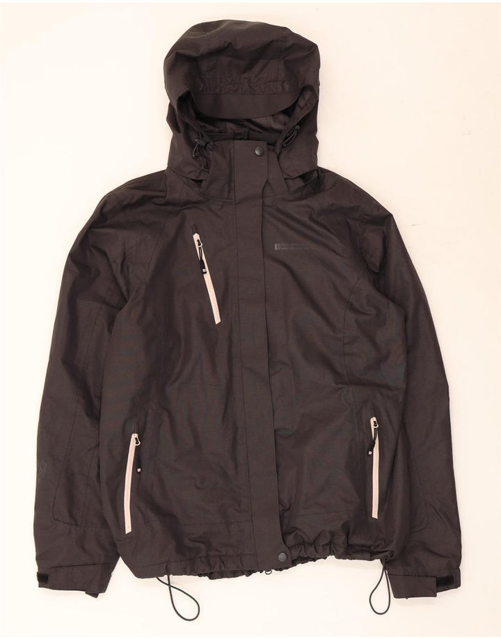 Mountain Warehouse Dame Regnjakke med hætte UK 16 Stor Sort Polyester