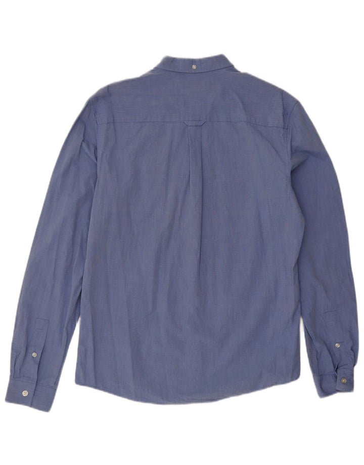 Lyle & Scott herreskjorte mellemblå bomuld