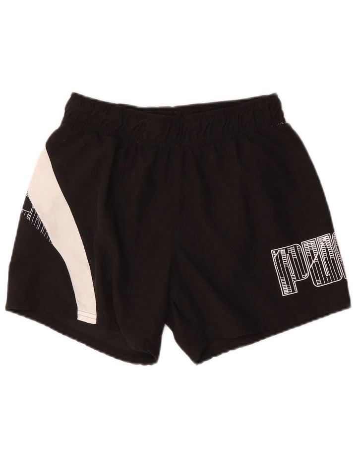 Puma Herre grafiske sportsshorts Small Black Colourblock Polyester