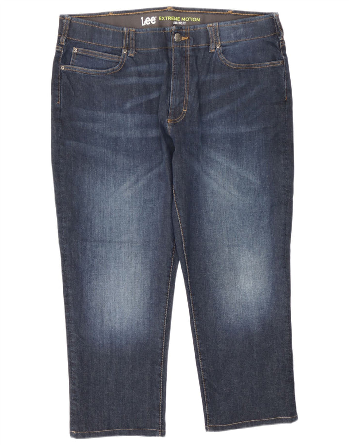 Lee herre cropped jeans W40 L27 marineblå bomuld