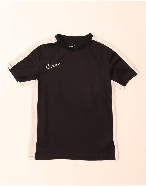 Nike Boys Dri Fit T-Shirt Top 10-11 år Medium Sort Colourblock